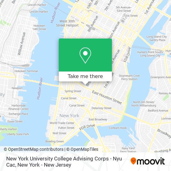 Mapa de New York University College Advising Corps - Nyu Cac