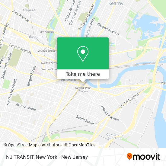 Mapa de NJ TRANSIT