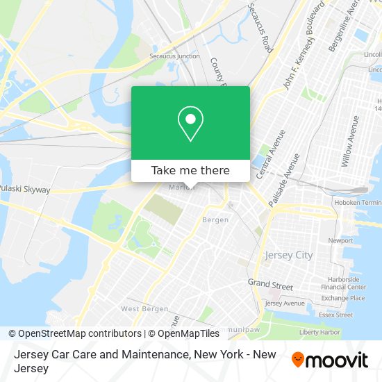 Jersey Car Care and Maintenance map