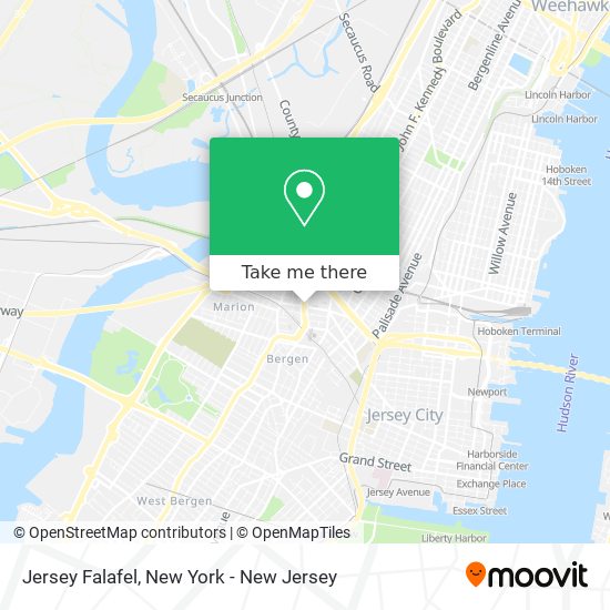 Jersey Falafel map