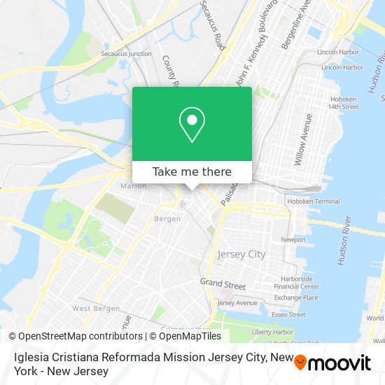 Iglesia Cristiana Reformada Mission Jersey City map