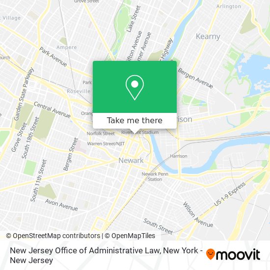 New Jersey Office of Administrative Law map