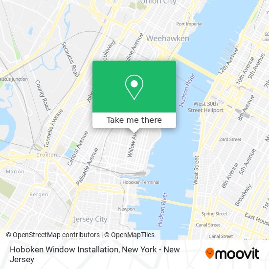 Hoboken Window Installation map