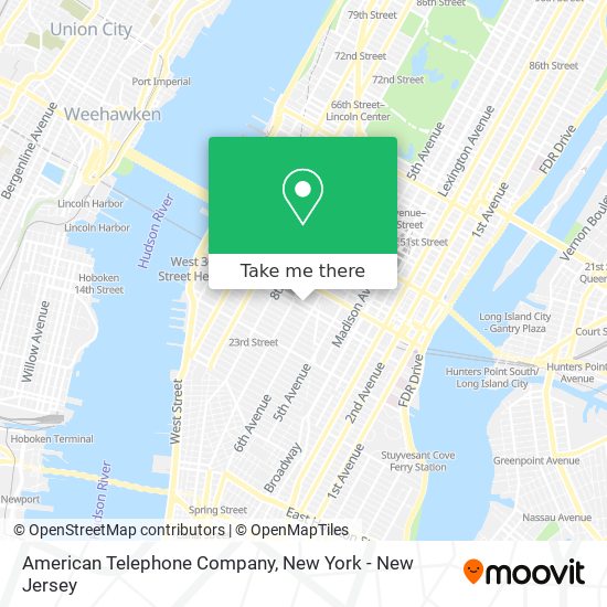 Mapa de American Telephone Company