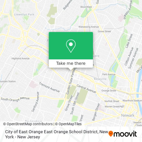 City of East Orange East Orange School District map