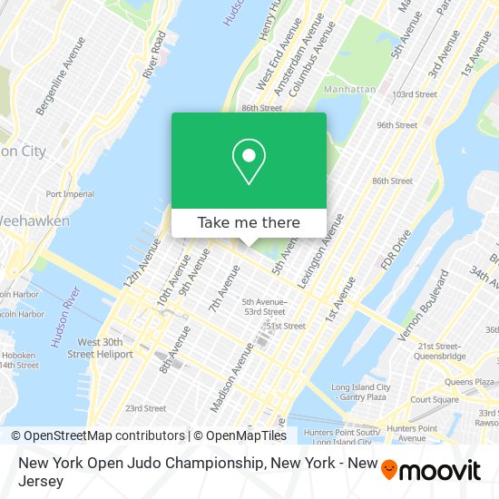 New York Open Judo Championship map