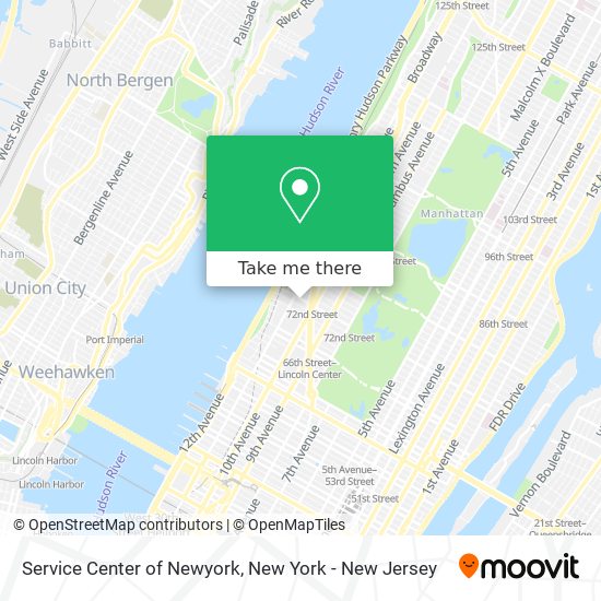 Service Center of Newyork map