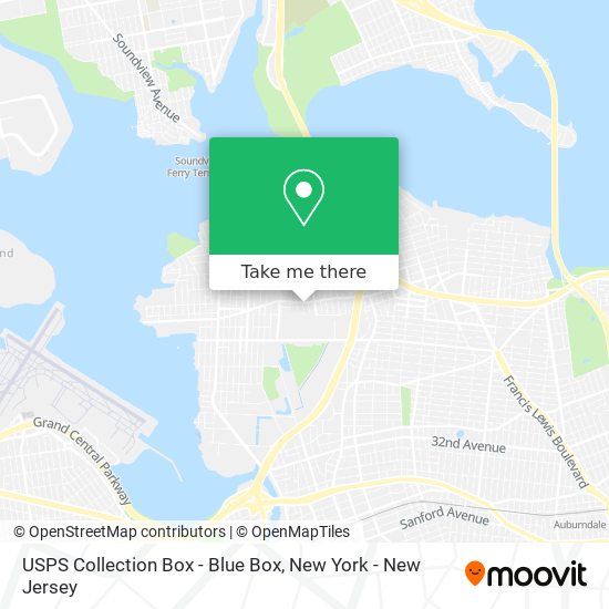 USPS Collection Box - Blue Box map