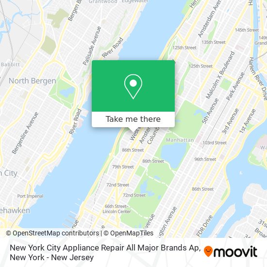Mapa de New York City Appliance Repair All Major Brands Ap
