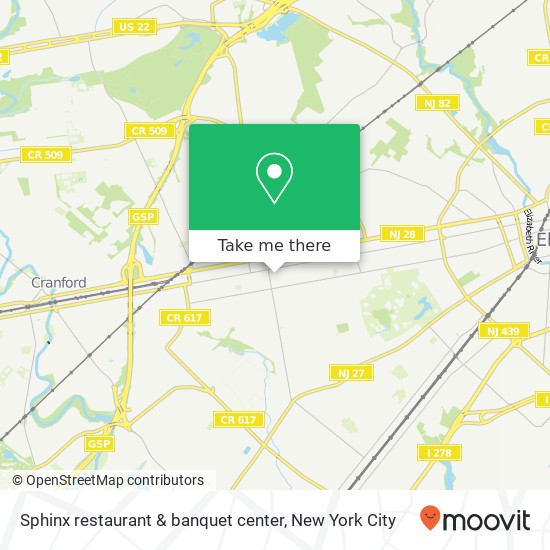 Sphinx restaurant & banquet center map