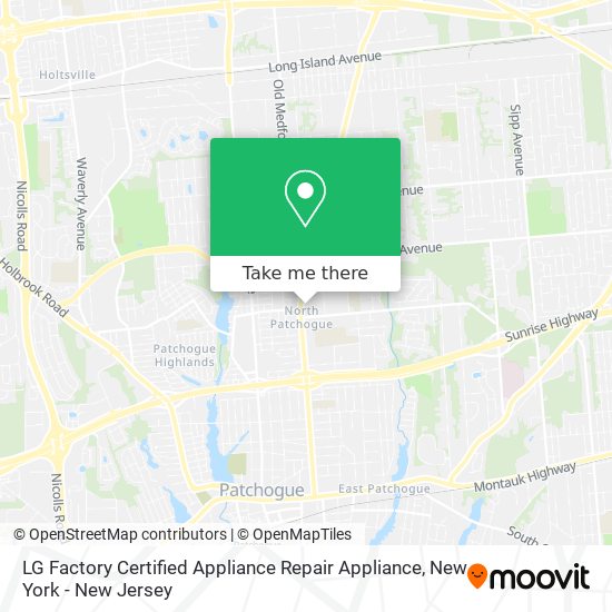 LG Factory Certified Appliance Repair Appliance map