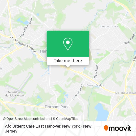Afc Urgent Care East Hanover map