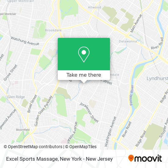 Excel Sports Massage map