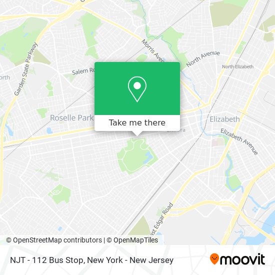 NJT - 112 Bus Stop map