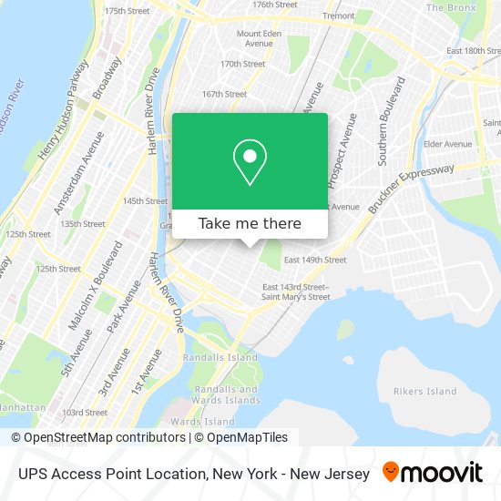 UPS Access Point Location map