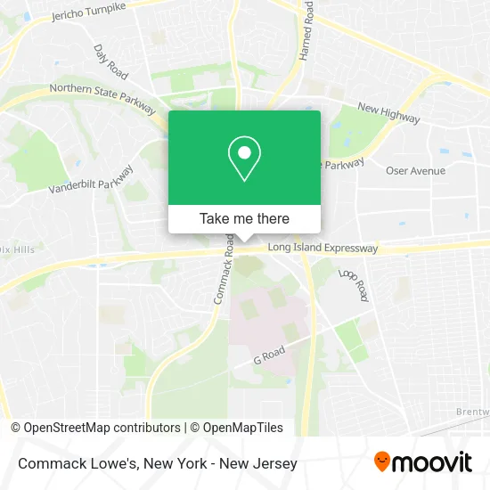 Commack Lowe's map