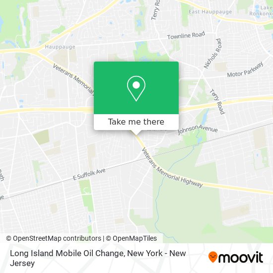 Long Island Mobile Oil Change map