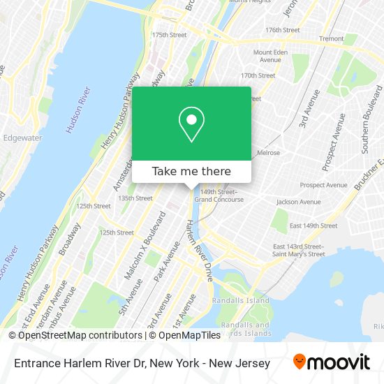 Entrance Harlem River Dr map