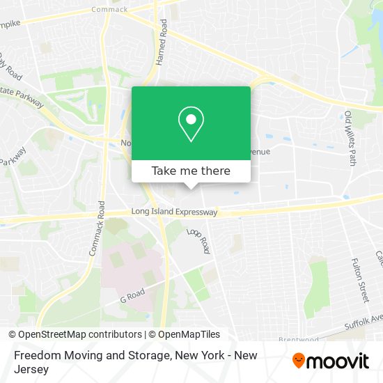 Freedom Moving and Storage map