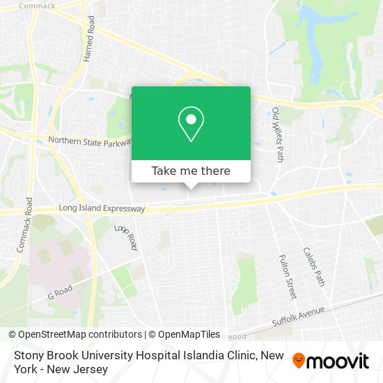 Stony Brook University Hospital Islandia Clinic map