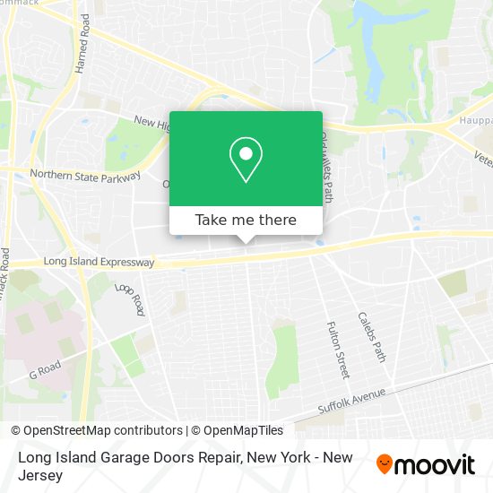 Long Island Garage Doors Repair map