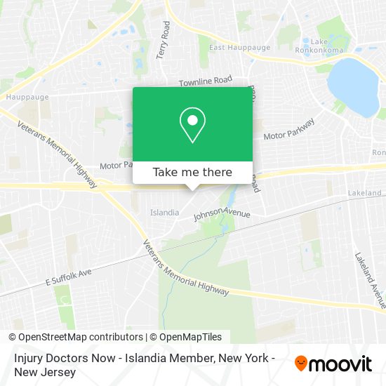 Mapa de Injury Doctors Now - Islandia Member