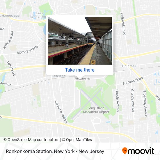 Mapa de Ronkonkoma Station