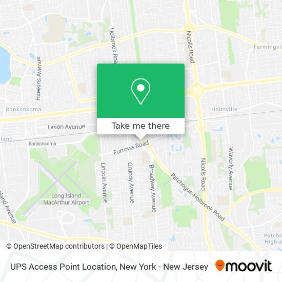 UPS Access Point Location map