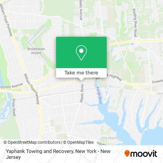 Mapa de Yaphank Towing and Recovery