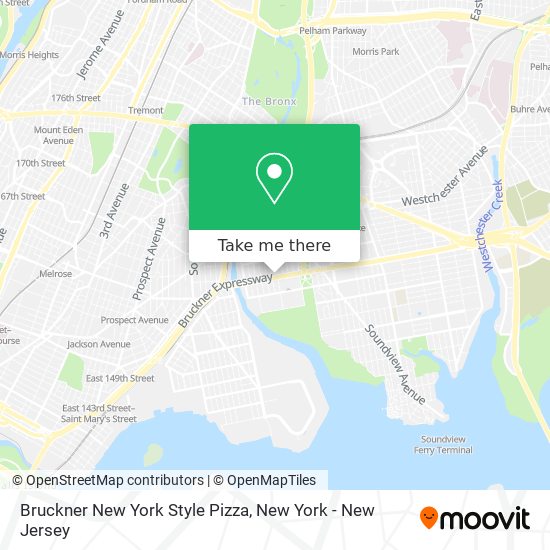 Bruckner New York Style Pizza map