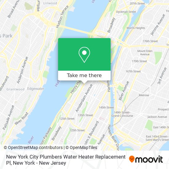 New York City Plumbers Water Heater Replacement Pl map