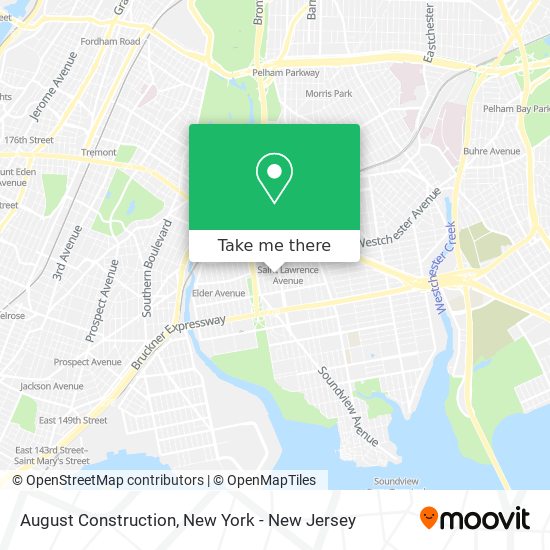 August Construction map