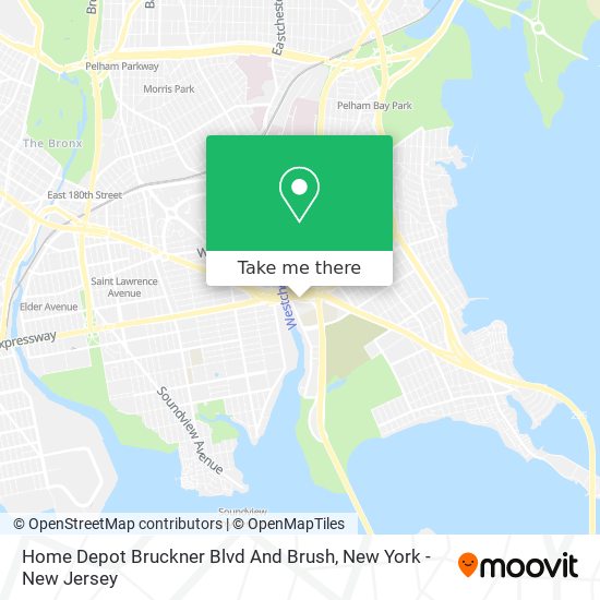 Mapa de Home Depot Bruckner Blvd And Brush