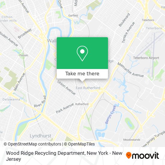 Wood Ridge Recycling Department map