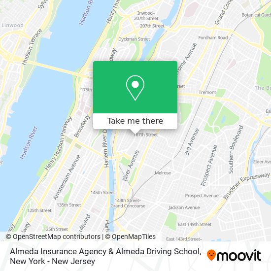 Almeda Insurance Agency & Almeda Driving School map