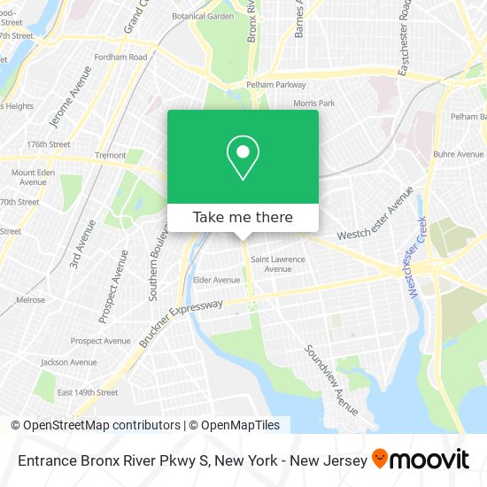 Mapa de Entrance Bronx River Pkwy S