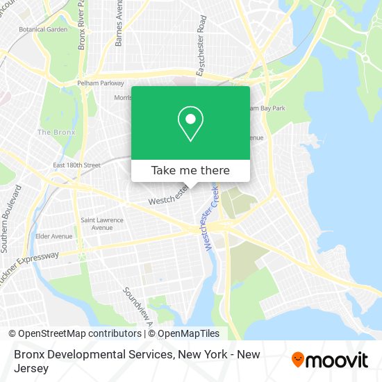 Bronx Developmental Services map