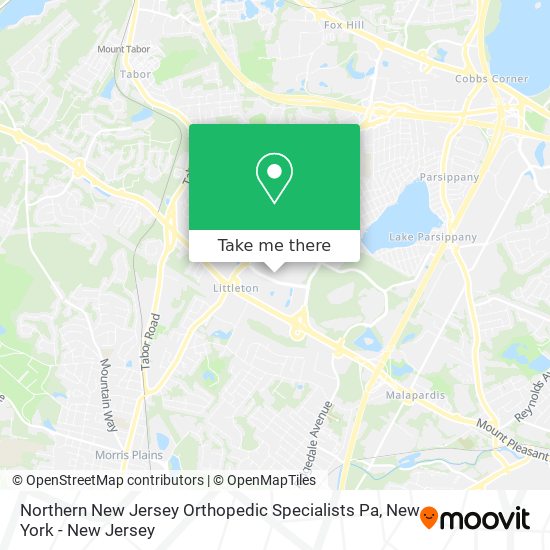 Mapa de Northern New Jersey Orthopedic Specialists Pa