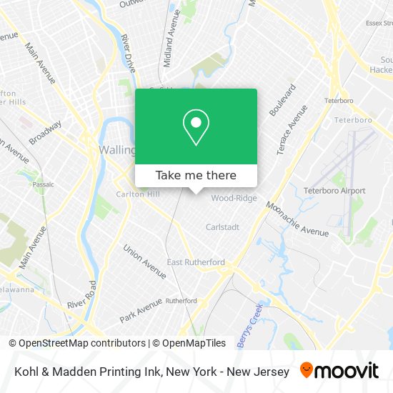 Kohl & Madden Printing Ink map
