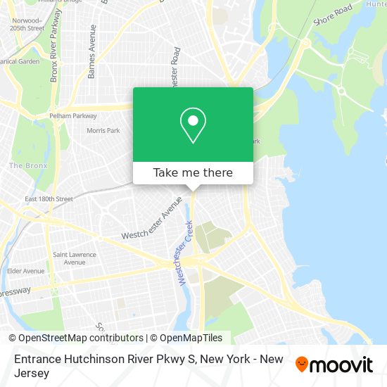 Entrance Hutchinson River Pkwy S map