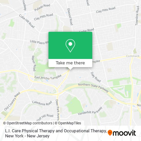 L.I. Care Physical Therapy and Occupational Therapy map