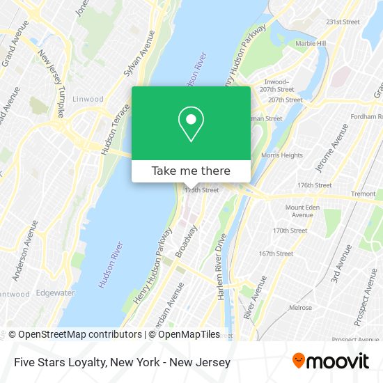 Mapa de Five Stars Loyalty