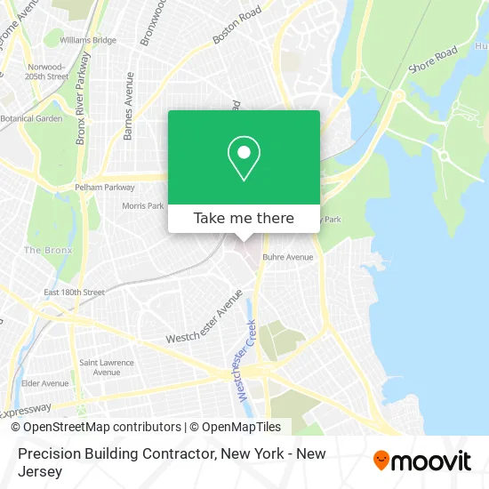 Precision Building Contractor map
