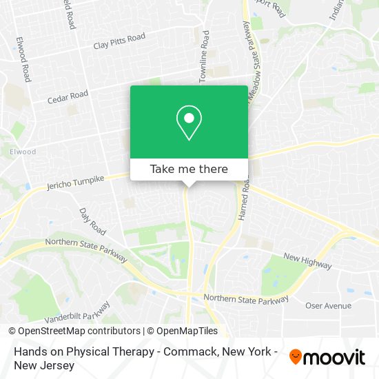 Hands on Physical Therapy - Commack map