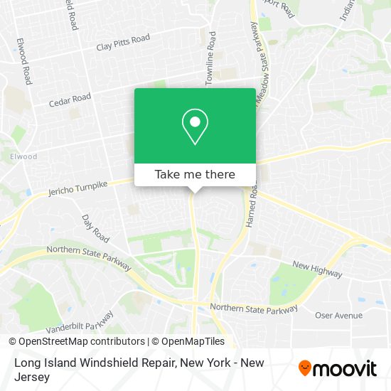 Long Island Windshield Repair map