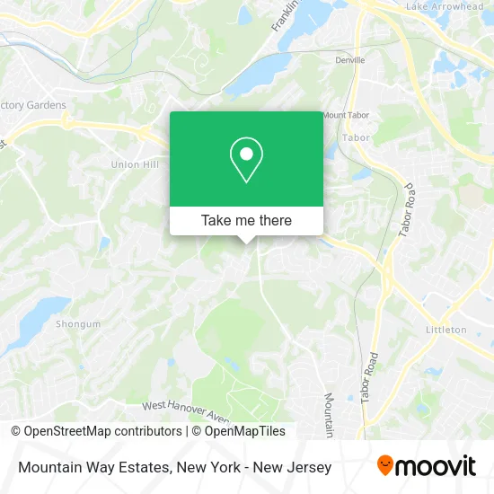 Mountain Way Estates map