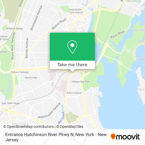 Entrance Hutchinson River Pkwy N map