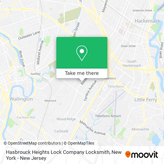 Mapa de Hasbrouck Heights Lock Company Locksmith