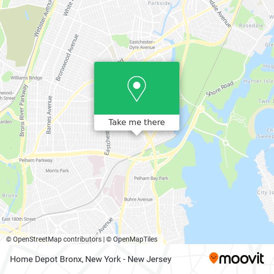 Mapa de Home Depot Bronx
