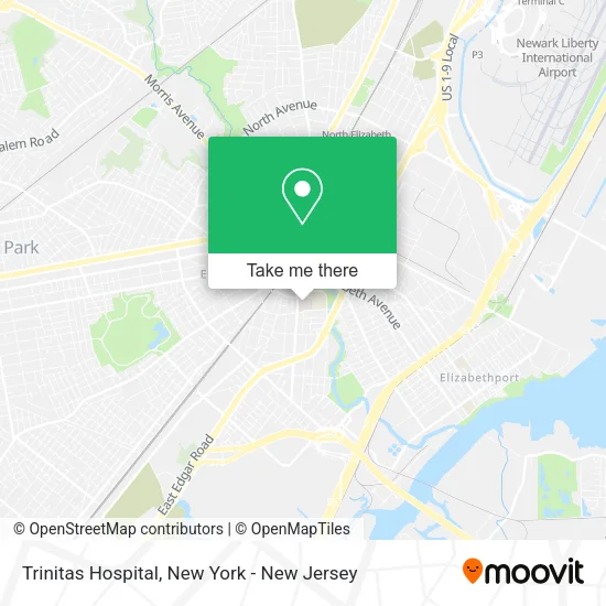 Trinitas Hospital map